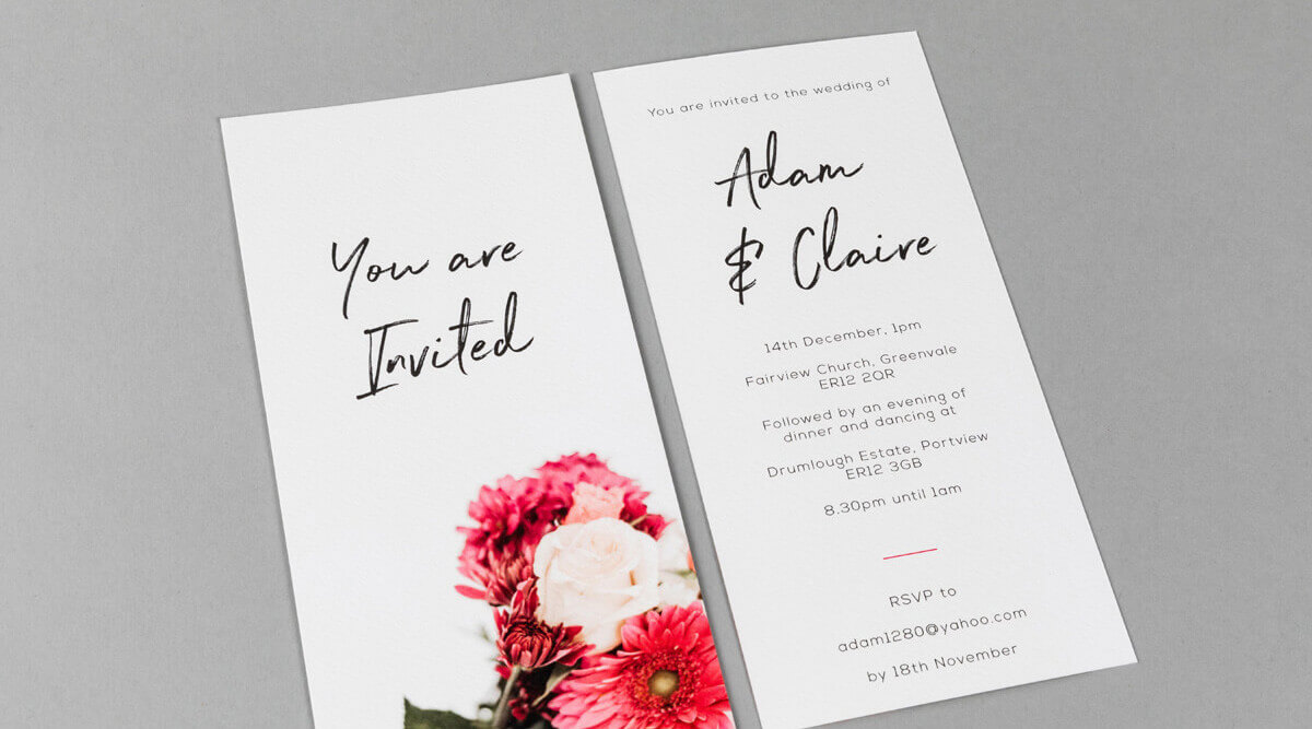 Flat Wedding Invitations